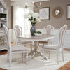 Asalaj White Pedestal 5pc Dining Room Set