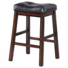 Kasabawalwe 2 Black Faux Leather Counter Height Stools