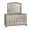 Ameni Metallic Platinum 4pc Bedroom Set with King Bed