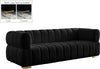 Masewadi Black Velvet Sofa