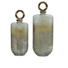Hanamante Smoked Silver 2pc Vase Set