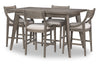 Manavle Ash Brown 5pc Counter Height Pub Set