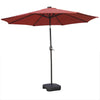 Danoli Red Solar Powered LED and Tilt Patio Umbrella