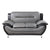 Bhogoli Black Gray Loveseat