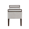 Kanadi Light Grey Upholstered Accent Bench