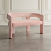 Mhalasvade Pink Upholstered Sculpture Bench