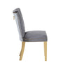 Chimane 2 Gray Gold Leg Dining Chairs