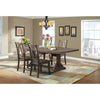 Halkarni Walnut Wood 5pc Dining Set with Side Chairs