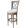 Panori Brown Grid Back Swivel Bar Stool