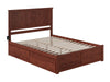 Kolindre Walnut King Bed with Flat Panel Foot Board and 2 Urban Drawers