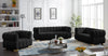 Masewadi Black Velvet 3pc Living Room Set