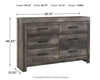 Kurkunde Gray Dresser And Mirror