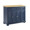 Basarge Natural Navy Kitchen Island