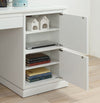 Khebavade White Door 6pc Workspace Library Wall
