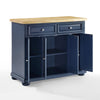 Basarge Natural Navy Kitchen Island