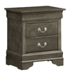 Ghungur Gray 2pc Bedroom Set with Full Bookcase Storage Bed