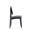 Hirawade 2 Black Nature Cane Round Dining Chairs