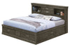 Ghungur Gray 2pc Bedroom Set with Full Bookcase Storage Bed