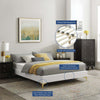 Koor White Velvet Full Bed Frame