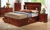 Ghungur Cherry Queen Bookcase 2pc Bedroom Set with Two Drawer Nightstand