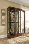 Malapude Medallion Cherry Two Way Sliding Door Curio