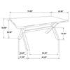 Bhadagaon Knotty Nutmeg X Shaped Dining Table