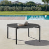 Ghosarwad Black Ruond Outdoor Patio Coffee Table