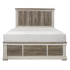 Kaulav Gray White King Bed
