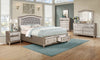 Ameni Metallic Platinum Queen Drawer Bed