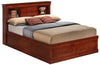 Ghungur Cherry Queen Bookcase 2pc Bedroom Set with Two Drawer Nightstand