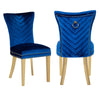 Chimane 2 Blue Gold Leg Dining Chairs