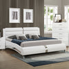 White 2pc King Platform Bedroom Set