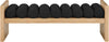 Aurnal Black Fabric Wood Bench