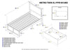 Longhe Espresso Flat Panel Footboard and Two Urban Drawers Twin XL Bed