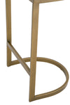 Maladewadi Peyton Pearl Brushed Gold Counter Height Stool