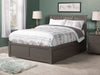 Kolindre Grey Queen Bed with Flat Panel Foot Board and 2 Urban Drawers