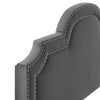 Gudewadi Charcoal Velvet Twin Headboard