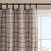 Karanje Brown Plaid Curtain Panel With Fleece Lining - 50 x 84