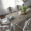 Asalaj Antique White Rectangular Leg Table