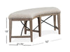 Kherivade Grey Upholstered Curved Bench