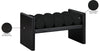 Aurnal Black Fabric Bench