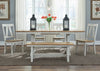 Amashi Weathered White Sandstone 6pc Dining Room Set
