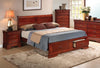 Ghungur Cherry Queen Storage 2pc Bedroom Set with Two Drawer Nightstand