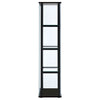 Garivade Black 4 Shelf Glass Curio Cabinet