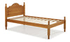 Jatharwadi Honey Pine Solid Wood Twin Platform Bed