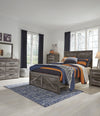 Kurkunde Gray Wood 2pc Bedroom Set With Full Panel Bed